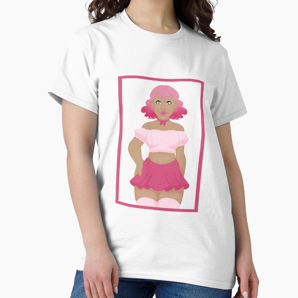 Pink plus size girl by SicklyCute