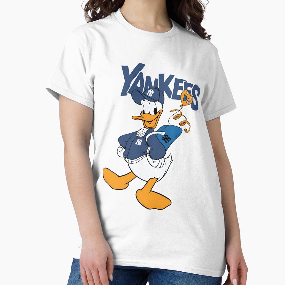 Donald Duck Yankees Baseball Fan Retro Cartoon by MindrootEchoart