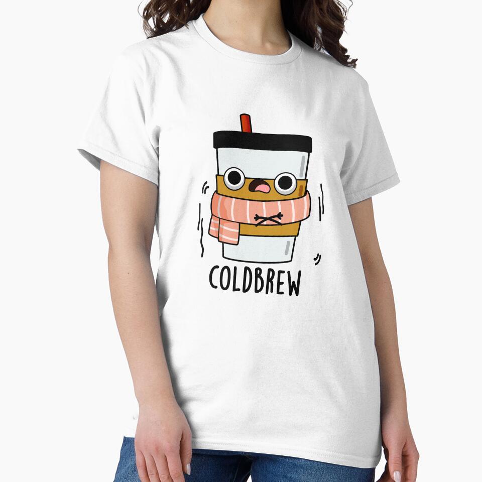 Cold Brew Cute Freezing Coffee Pun by punnybone