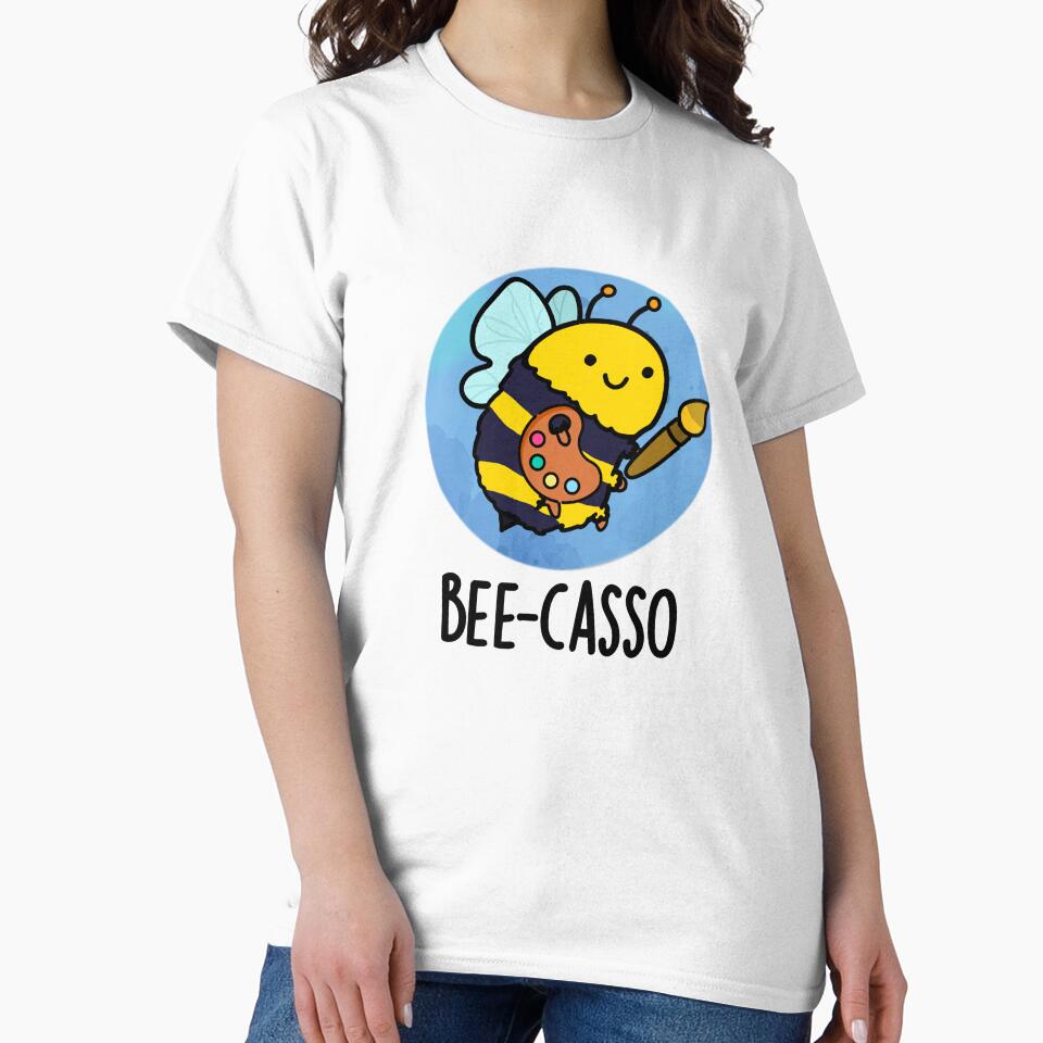 Bee-casso Cute Artist Bee Pun by punnybone