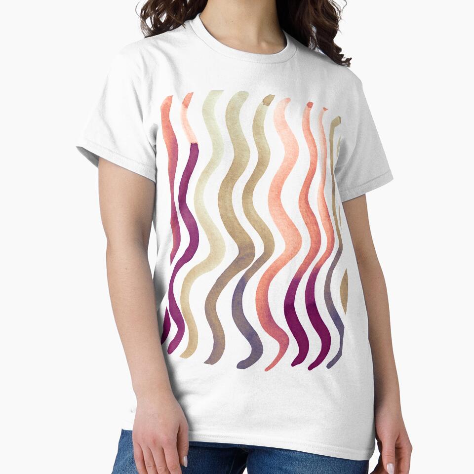 Wavy lines - coral and sand by wackapacka
