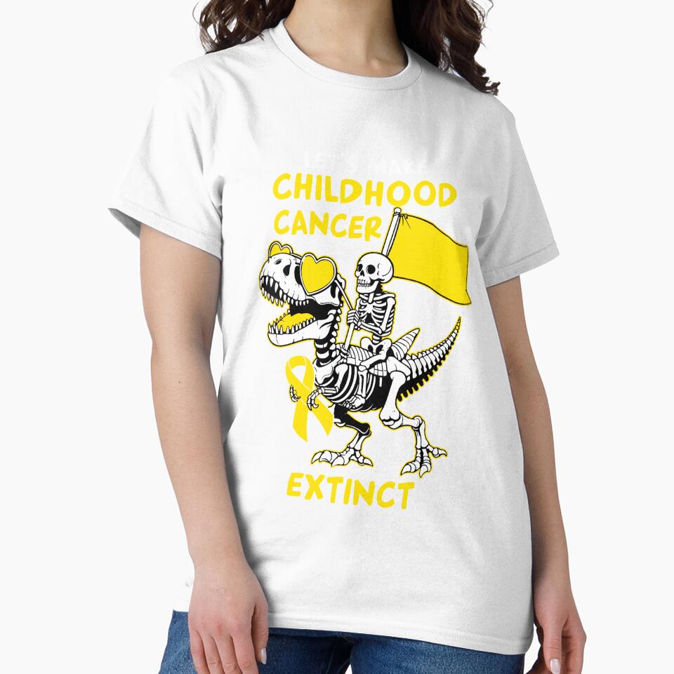 Let's Make Childhood Cancer Extinct Shirt For Dinosaur Lovers, Dino Pediatrician Pedia Outfit by Julie-wl
