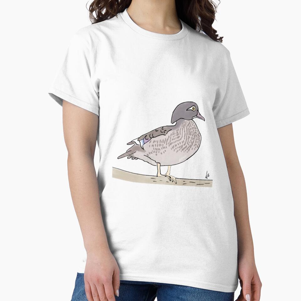 Wood duck in comic book style profile by mousse-tache