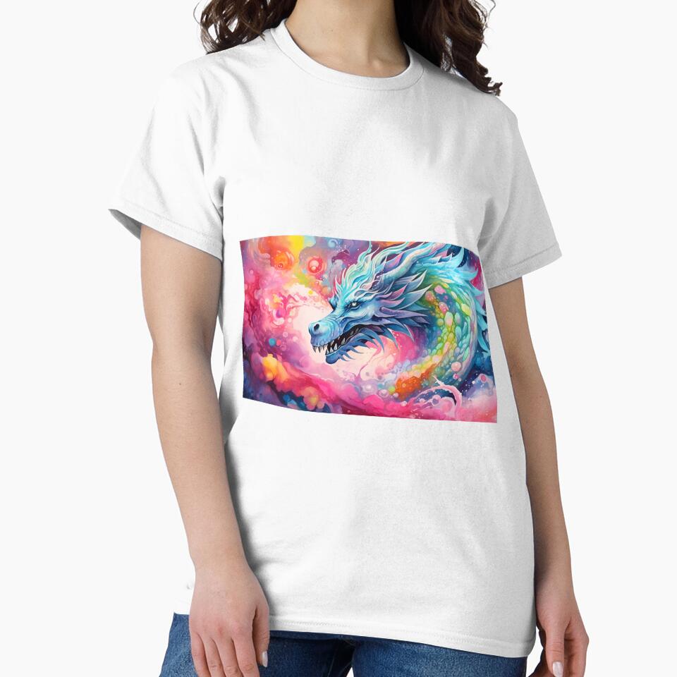 Fantasy Watercolor - Rainbow Magic Dragon by Fantasy Masterpiece
