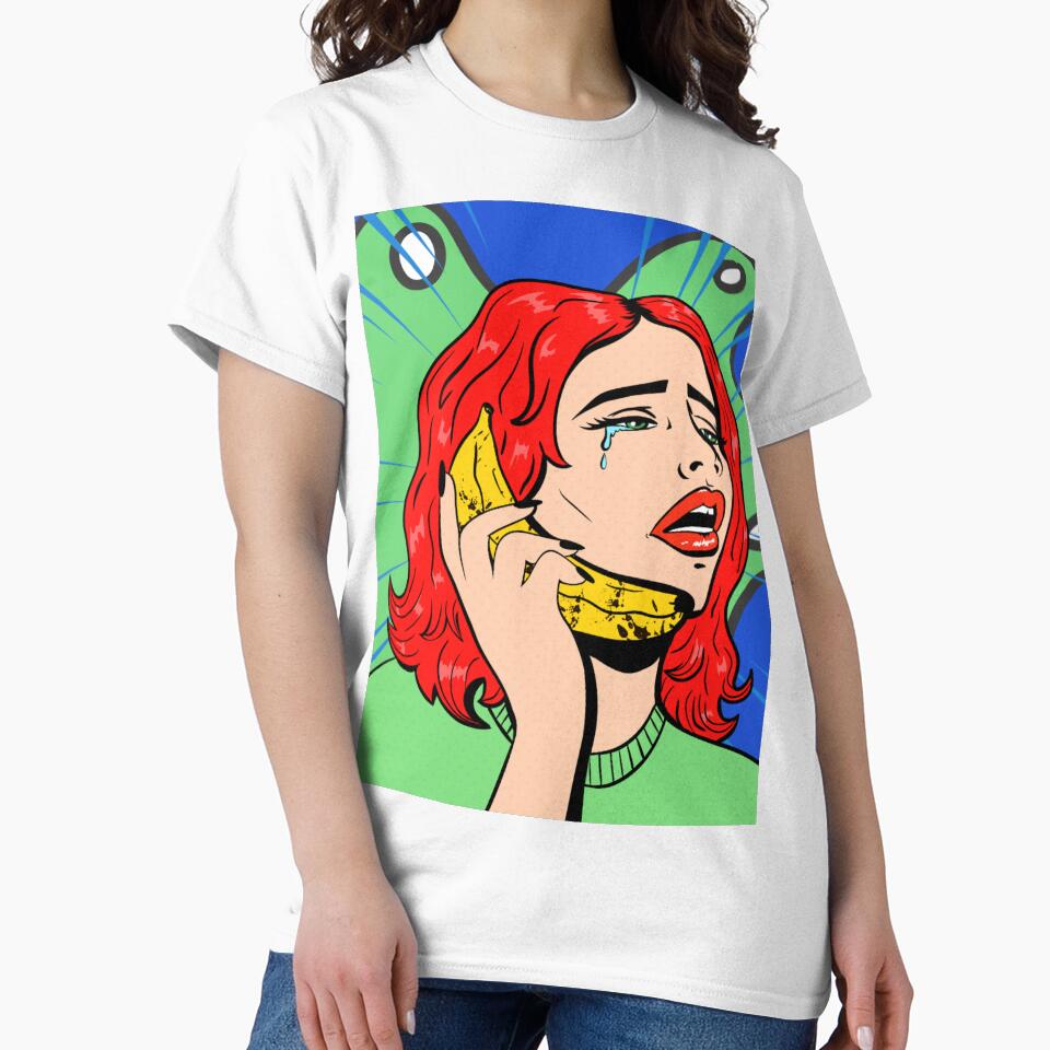 girl banana pop art by comicc