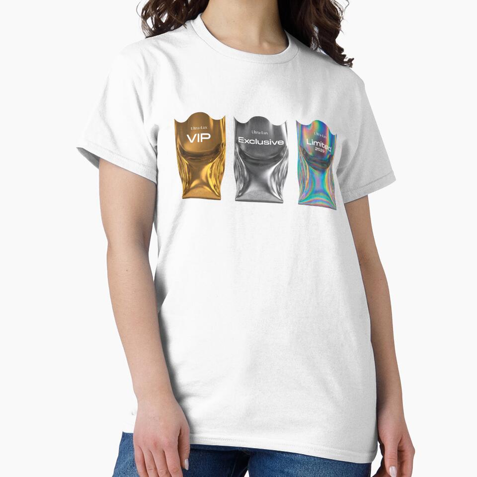 Three luxury VIP Exclusive Limited edition badges on transparent background by Creative88Art