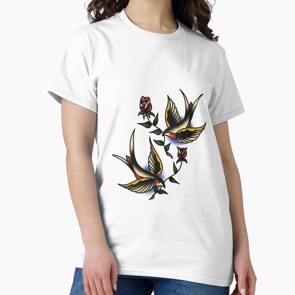 Traditional Tattoo Swallows by tttraddesigns