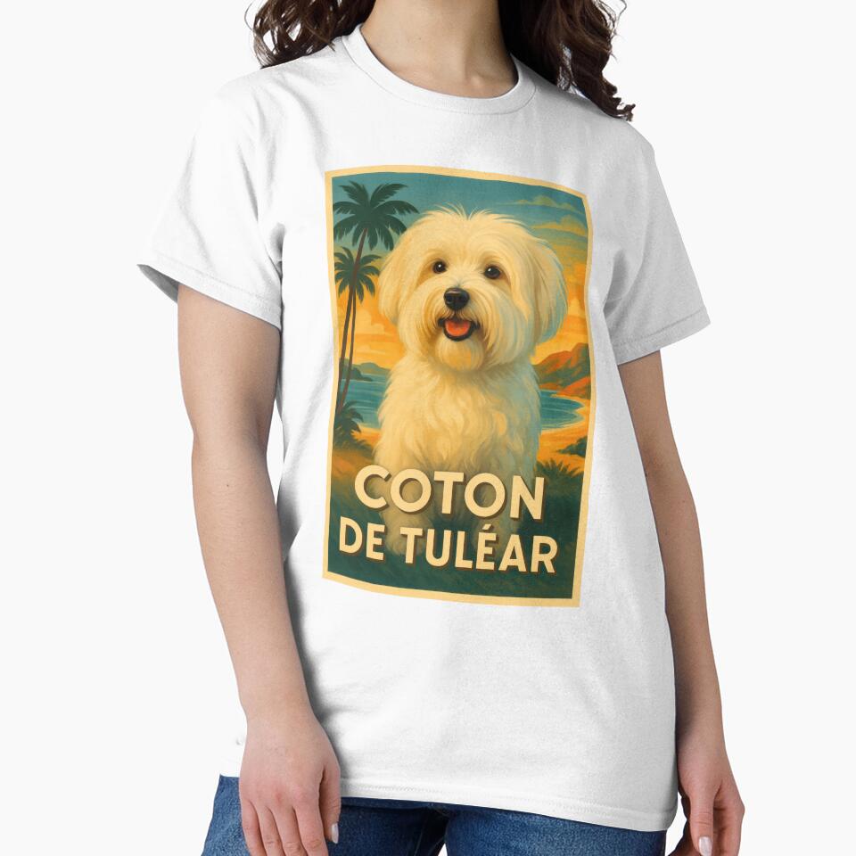 Coton de Tulear Island Art by Flying Doggo
