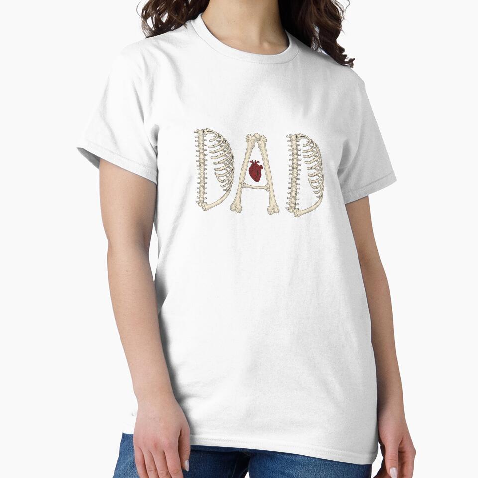 Skeleton Dad Anatomical Bones DAD Typography by jonrbdesigns