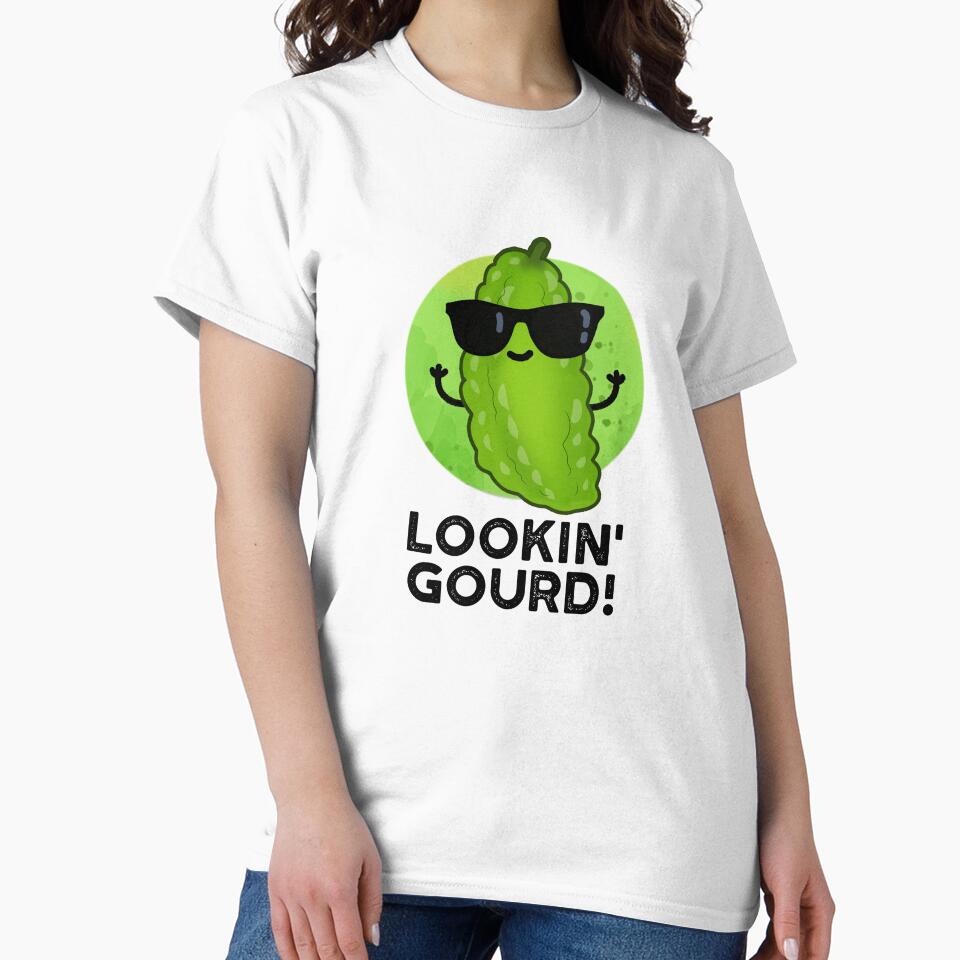 Looking Gourd Cute Cool Veggie Pun by punnybone