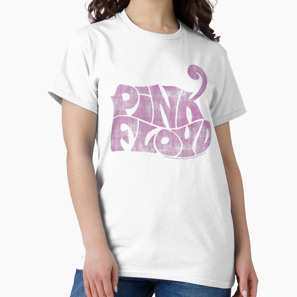 Pink Floyd Psychedelic 70s Bubble Letter Purple Texture Retro Band by playrify