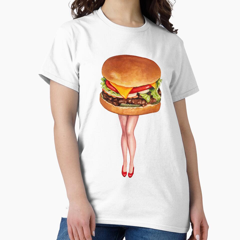 Cheeseburger Pin-Up by Kelly  Gilleran