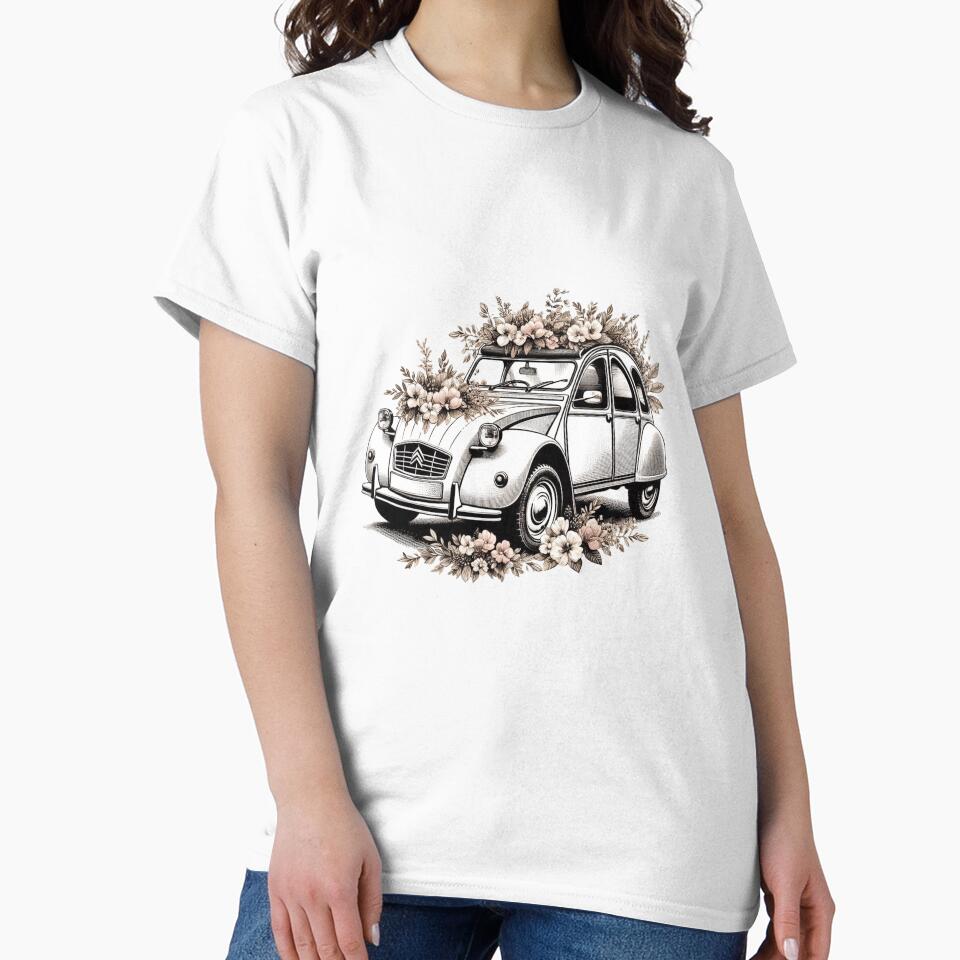 beautiful vintage citroen 2cv with flowers by nicnacc