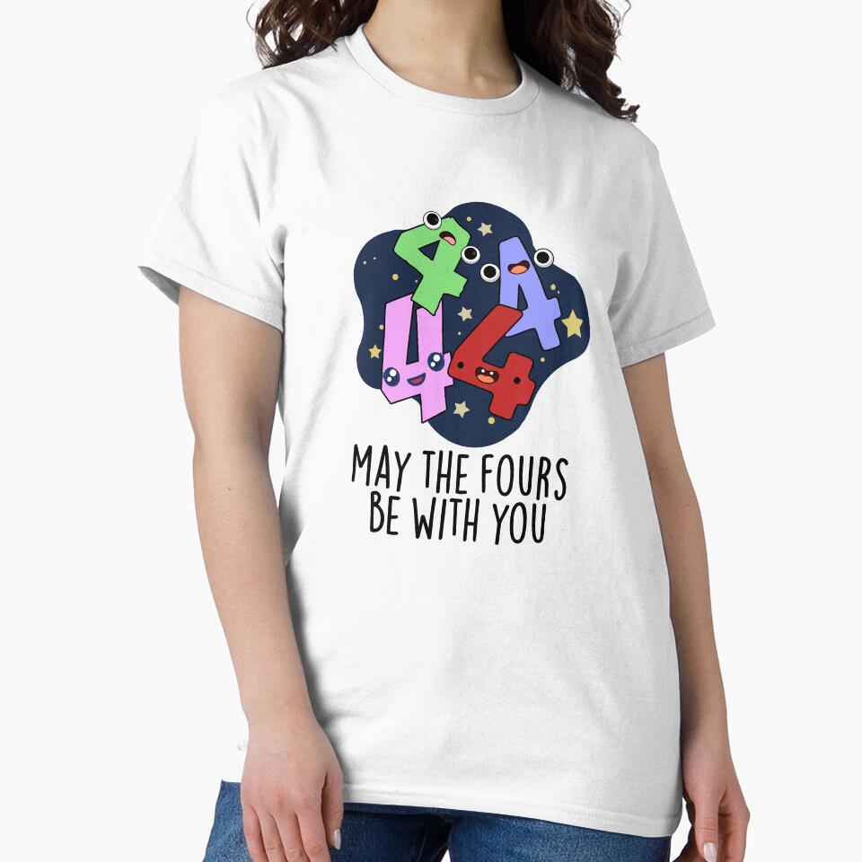 May The Fours Be With You Cute Number Pu by punnybone