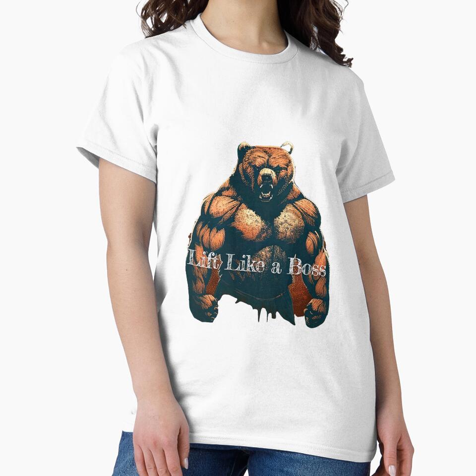 Lift Like a BossDesignBodybuilding Fitness Gym Workout Exercise Merch Print Design by tengamerx