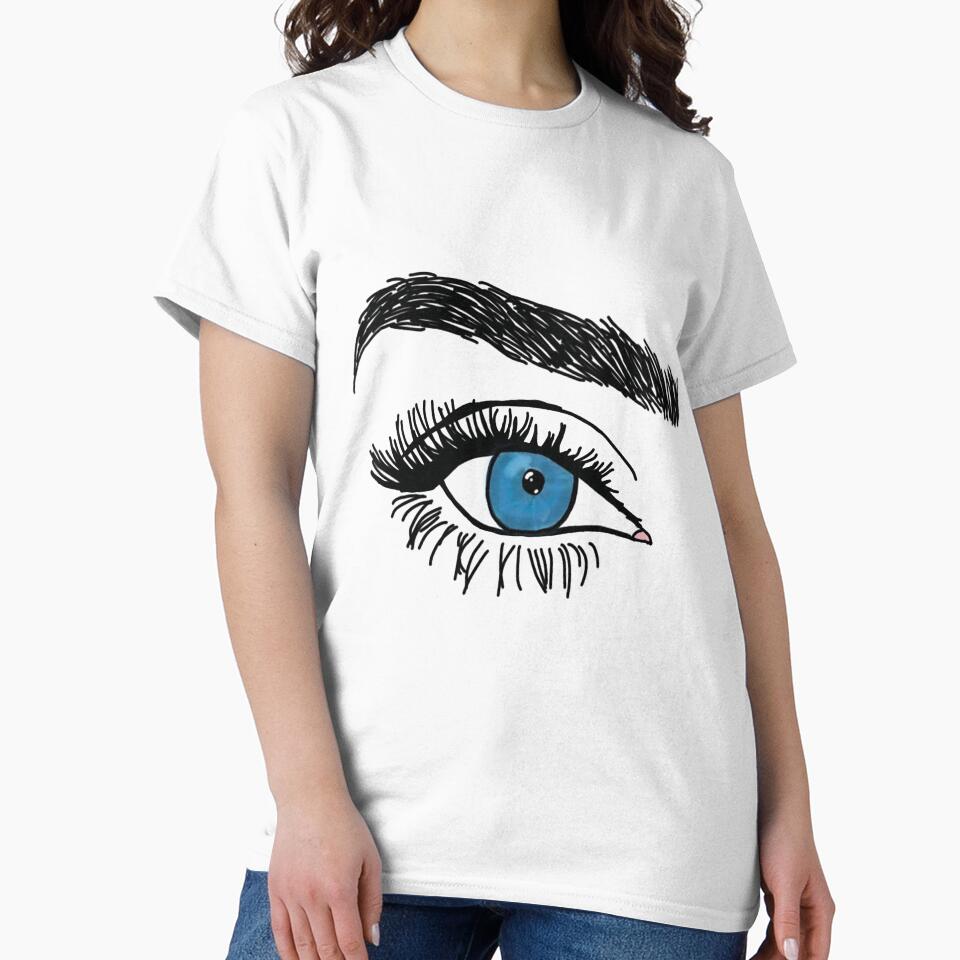 blue eye and eyebrow meme, blue eye and eyebrow stickers, blue eye and eyebrow shirt For Mom Dad Kids by yota habi