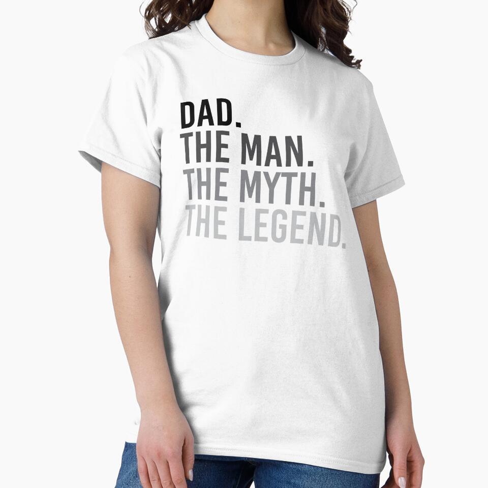 Dad The Man The Myth The Legend Shirt. Father's day Shirt. Funny Dad joke Shirt. Gift for Father. Funny Dad Sticker. Funny Husband Shirt. Gift for him. Dad life Shirt. by Aknarin Thika