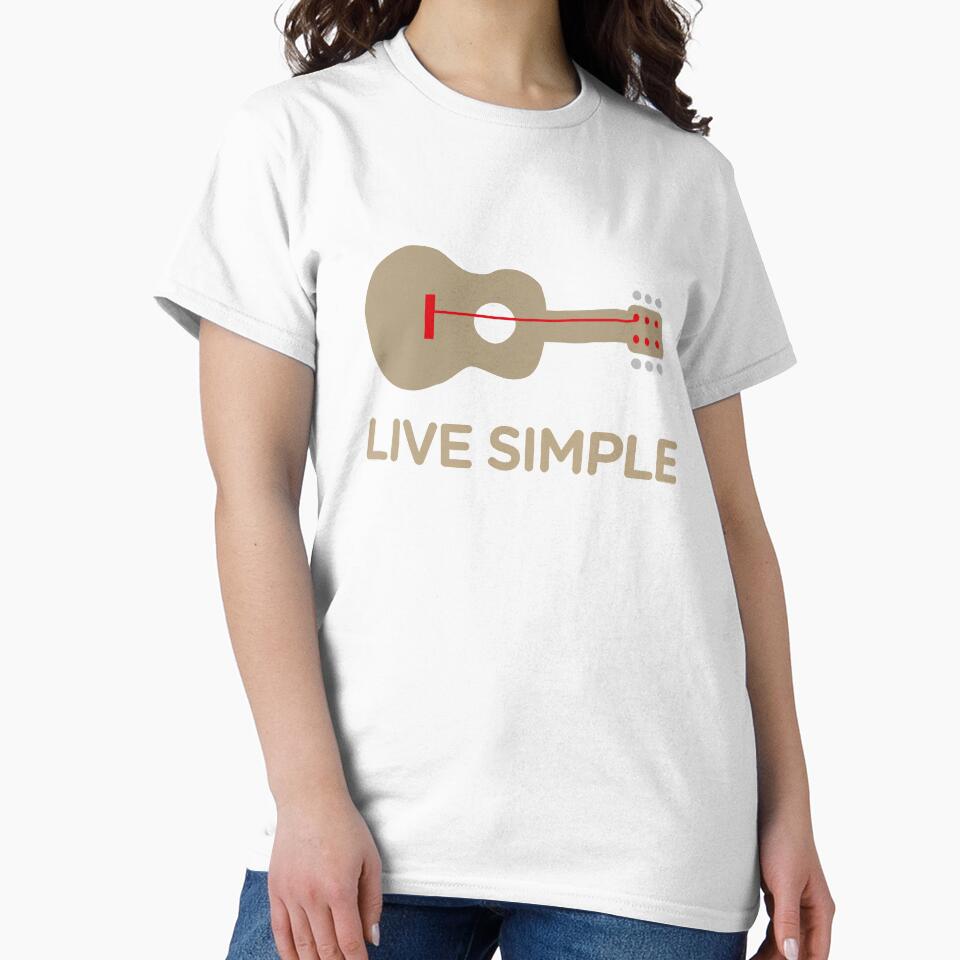 Live Simple One String Guitar by OffbeetShirts