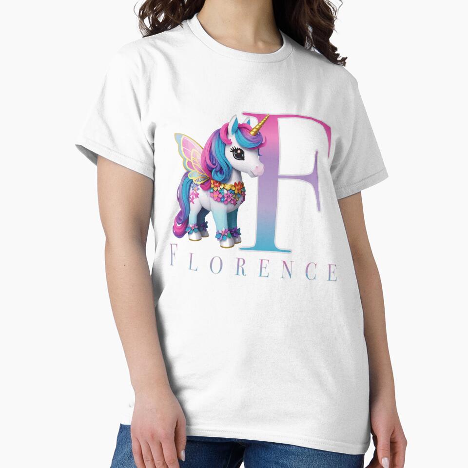 Florence name with a cute unicorn by Lubellebubble20