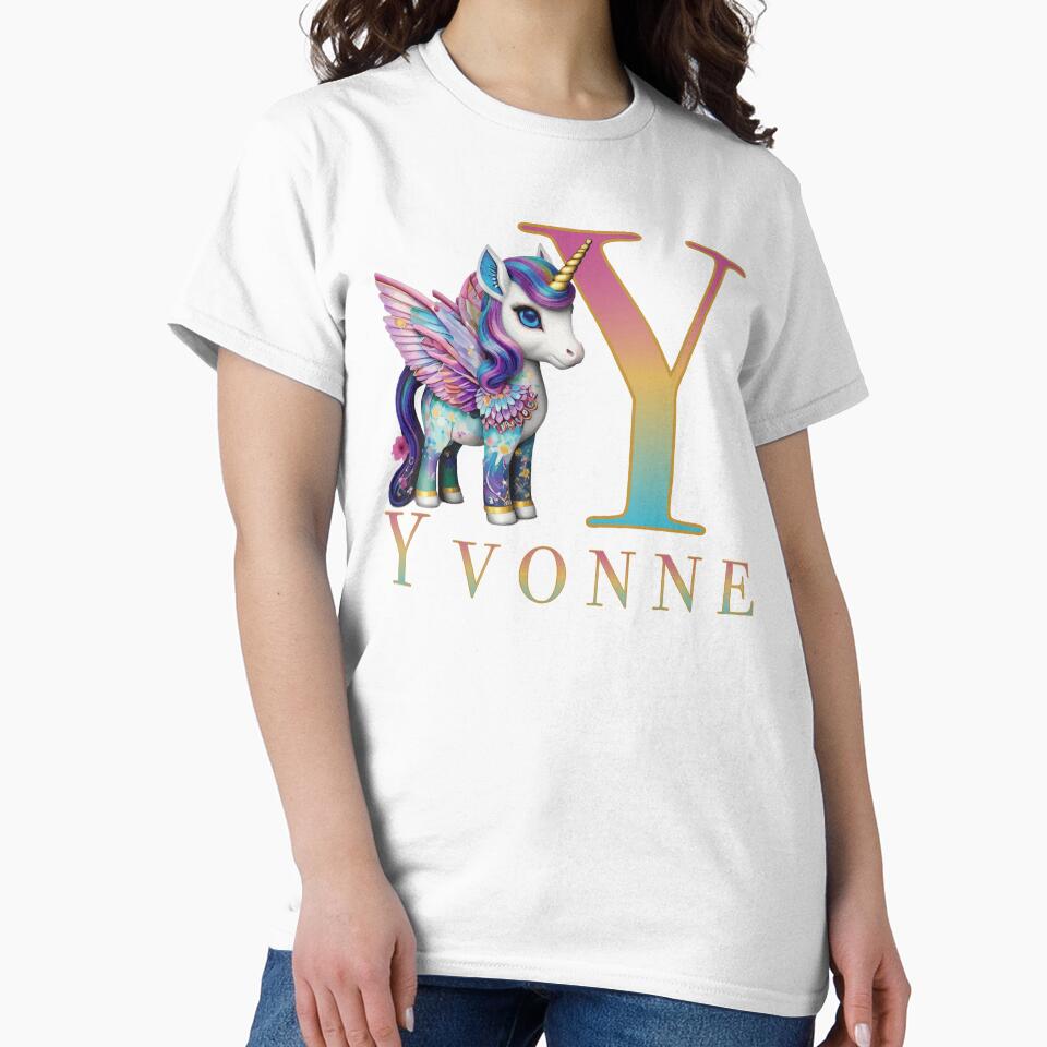 Yvonne name with a cute unicorn by Lubellebubble20