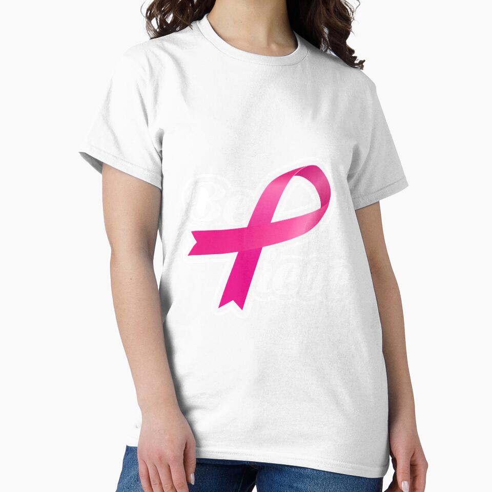 Believe Pink Ribbon T-Shirt | Breast Cancer Awareness Tee by AllStarMerch