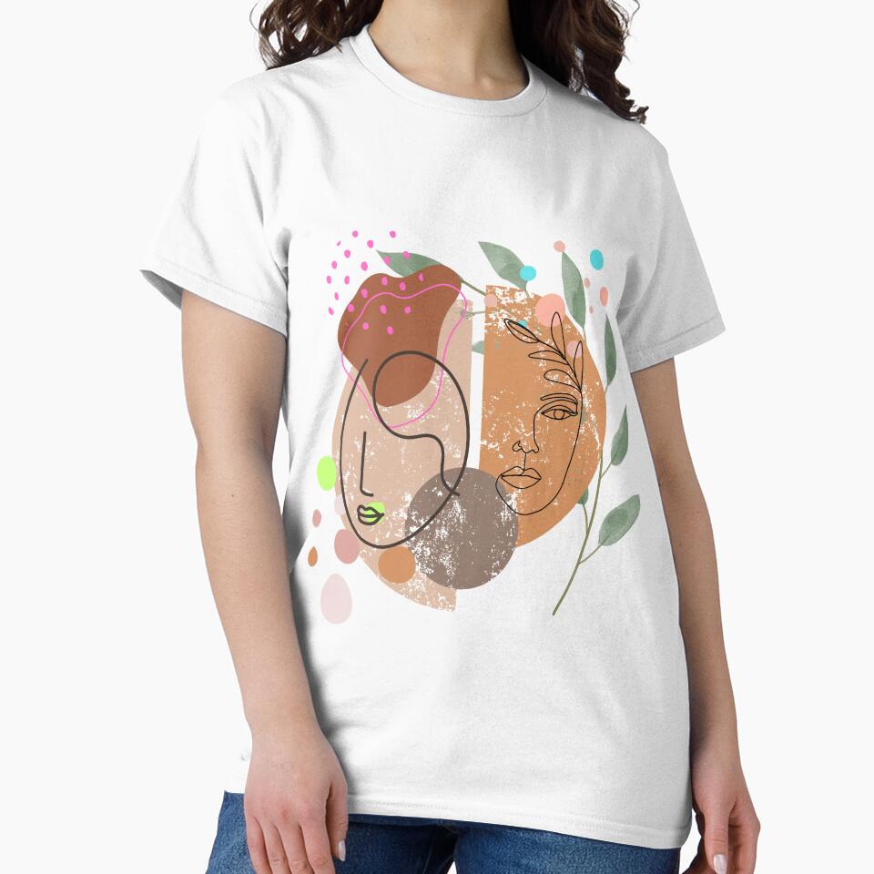 Boho Style Two Woman Face by ARTCLAYSTO