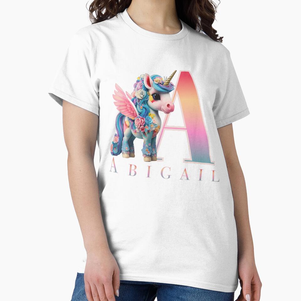 Abigail name with a cute unicorn by Lubellebubble20