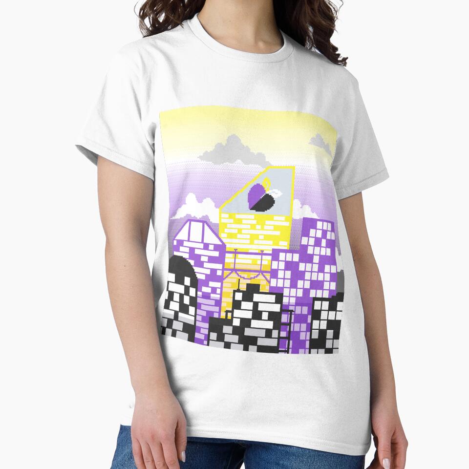 Pixel Non-Binary Pride City by MetallicWings15