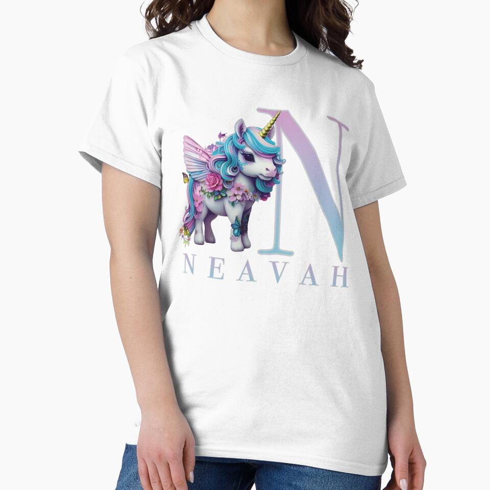 Neavah name with a cute unicorn by Lubellebubble20