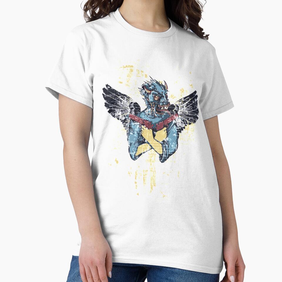 Winged Dragon Hog Face Shirt by Orange Pieces