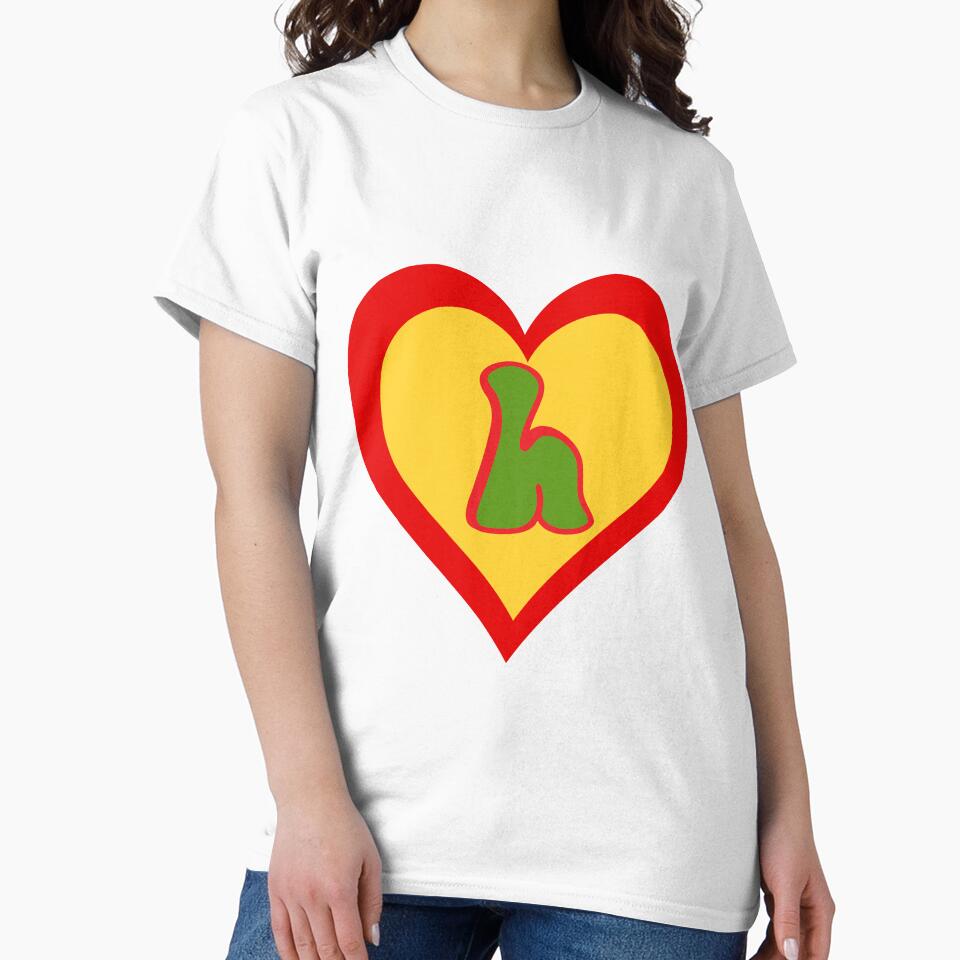 Heart in multicolor design with h in centre... by anidiots-studio