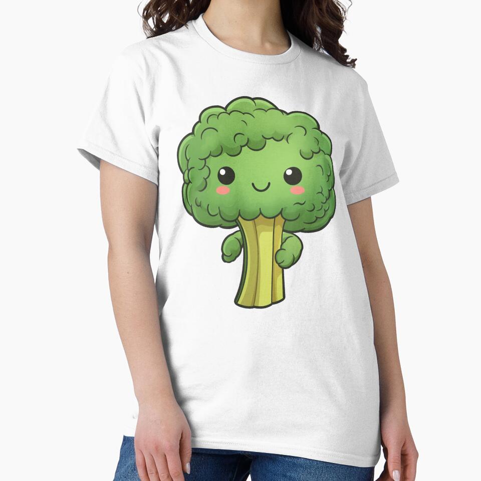 Sweet and Simple Broccoli, cute simple broccoli by PrintDesignLab
