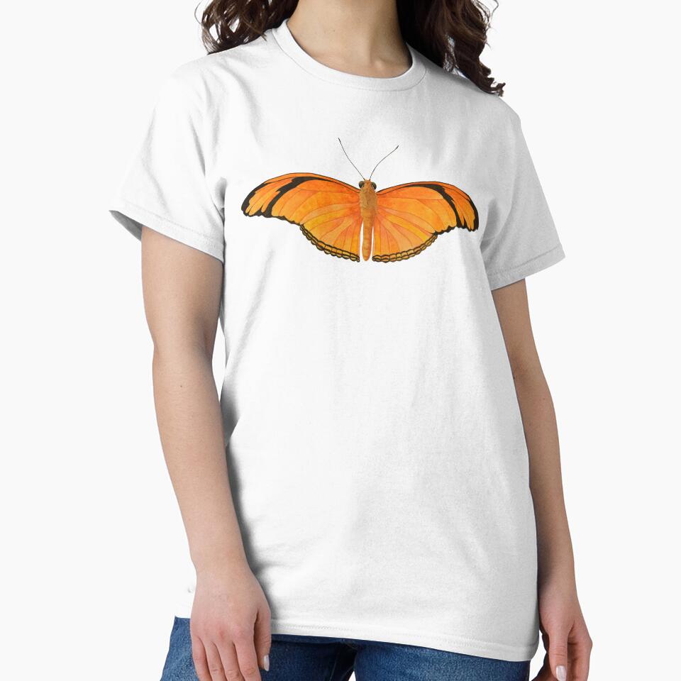 Julia Butterfly Art (Dryas iulia) – Orange Tropical Watercolor by veroniquecole
