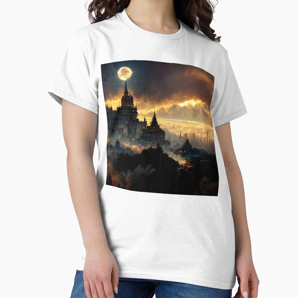Fantasy Castle Under Moonlit Skies by Amr Siam