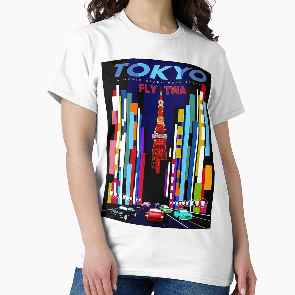 TOKYO : Vintage Fly to Japan Tourism Advertising Print by posterbobs