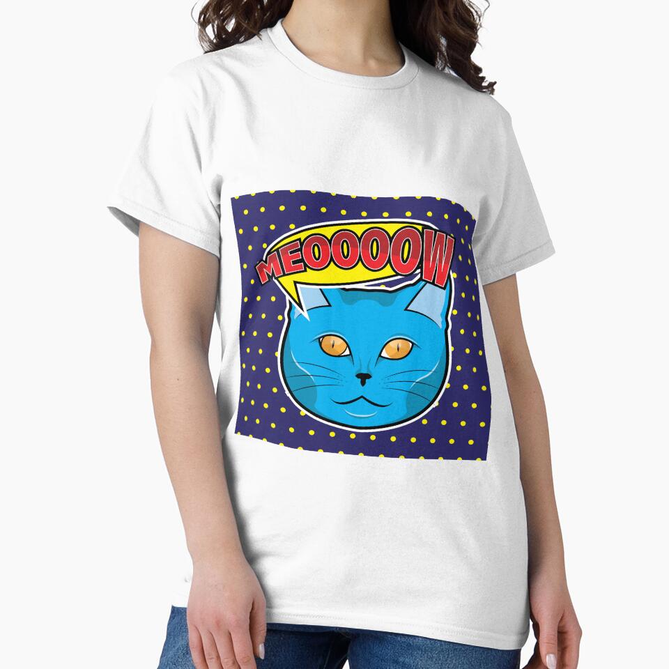 Cat Face Pop Art Illustration by leen12 Art Designs Prints