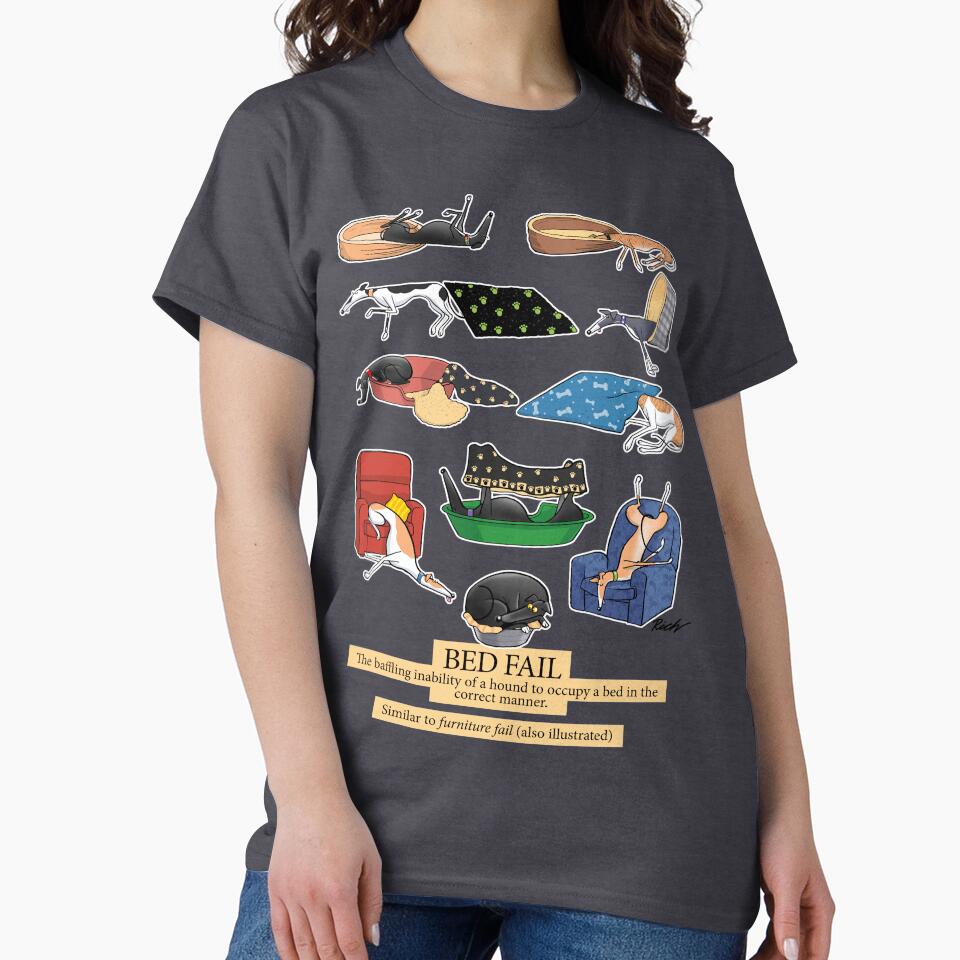 Greyhound Glossary: Bed Fail. A Redbubble exclusive design by RichSkipworth