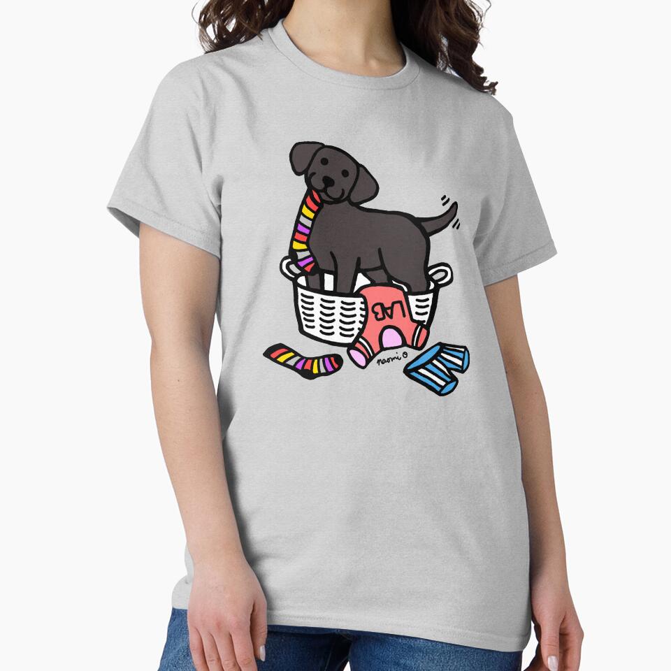 Black Labrador Laundry Basket by HappyLabradors