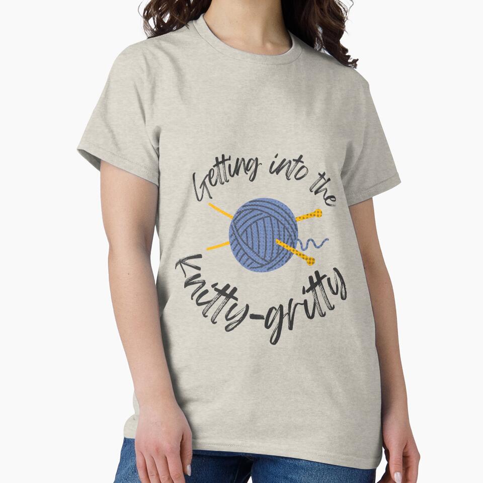 getting into the knitty gritty yarn pun by 442b