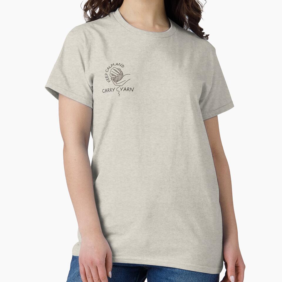 Keep calm and carry yarn knitting pun by 442b