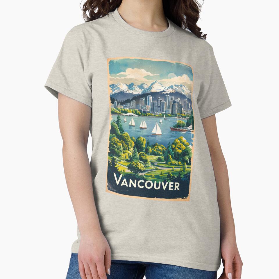 Vancouver Vintage Travel Poster by TravelerRat