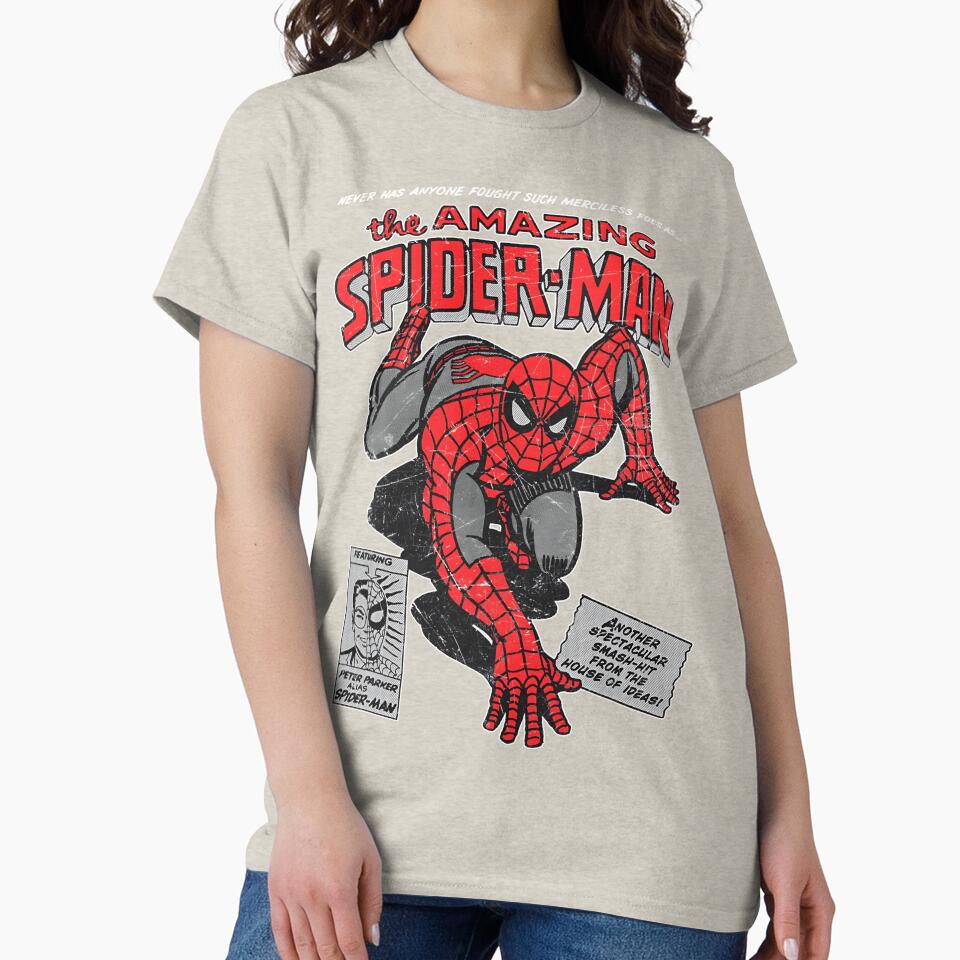 Amazing Web Hero Vintage Comic Style Action Superhero Retro Classic T Shirt by kittens2doggy