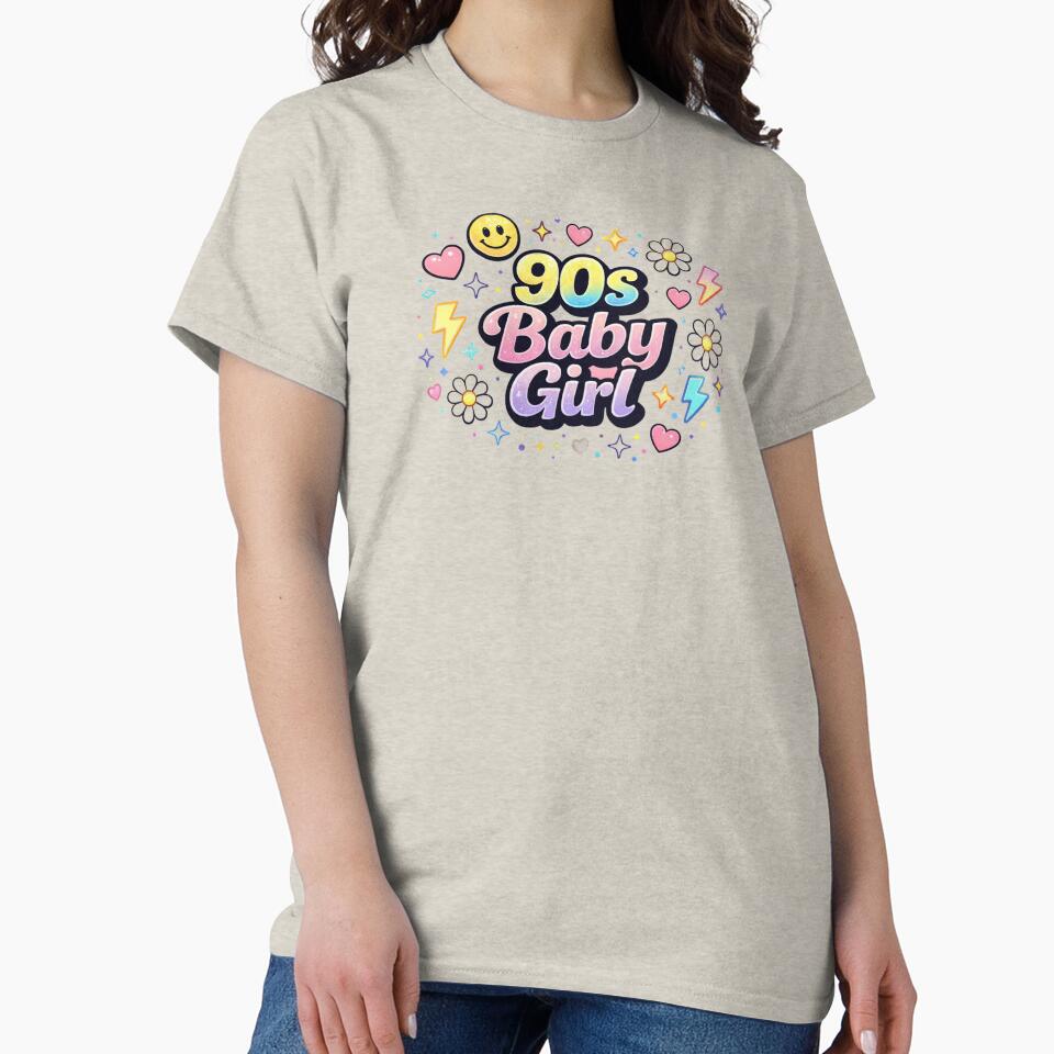 90s Baby Girl Shirt – Vintage 1990s Nostalgia Tee | Cute Retro Throwback Girl Aesthetic by MEMORY-LN-Tees