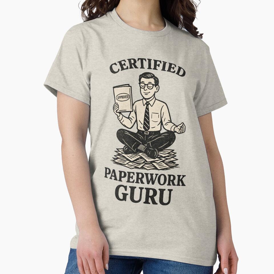 Copy of Certified Paperwork Guru - vintage Office Meditation by atihca