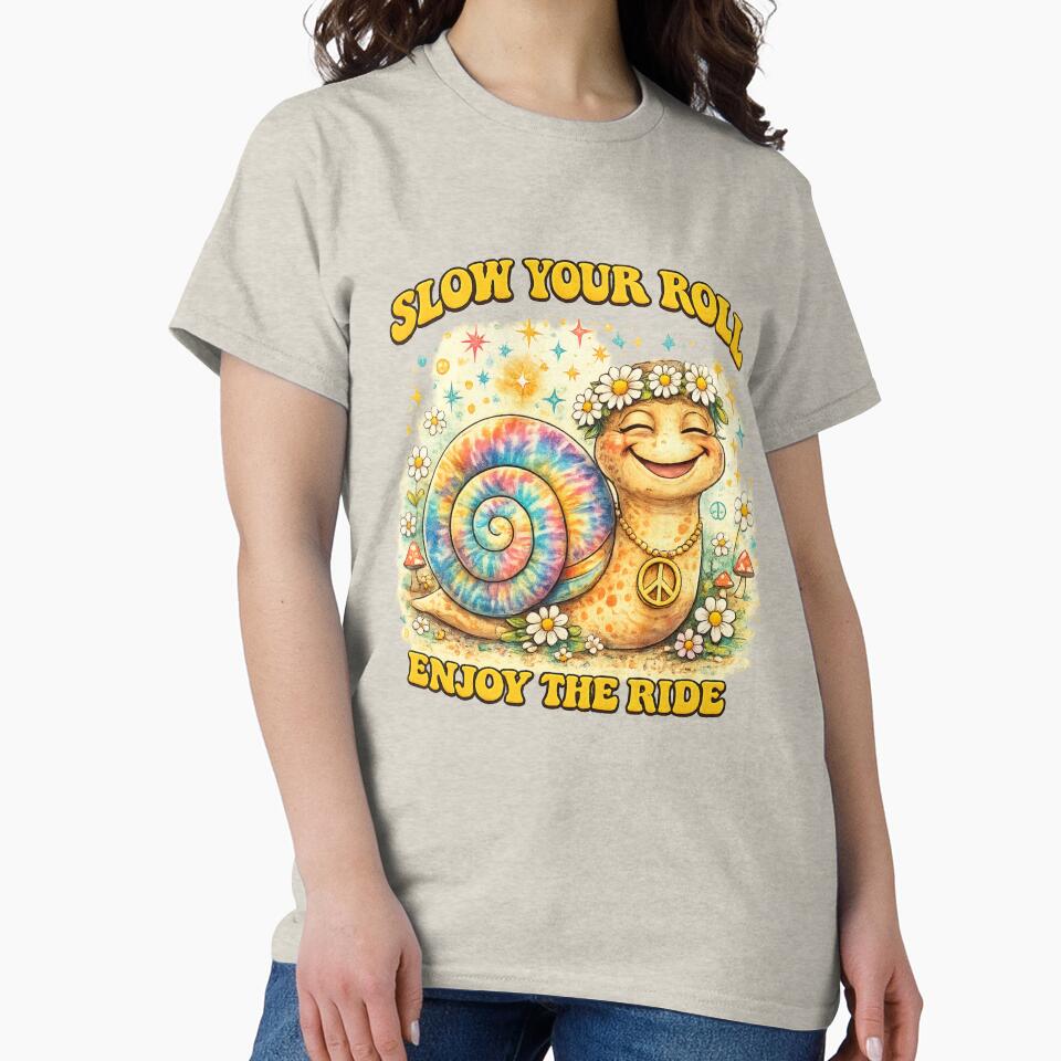 Slow Your Roll Enjoy the Ride Hippie Snail by Lainey Opal Creations