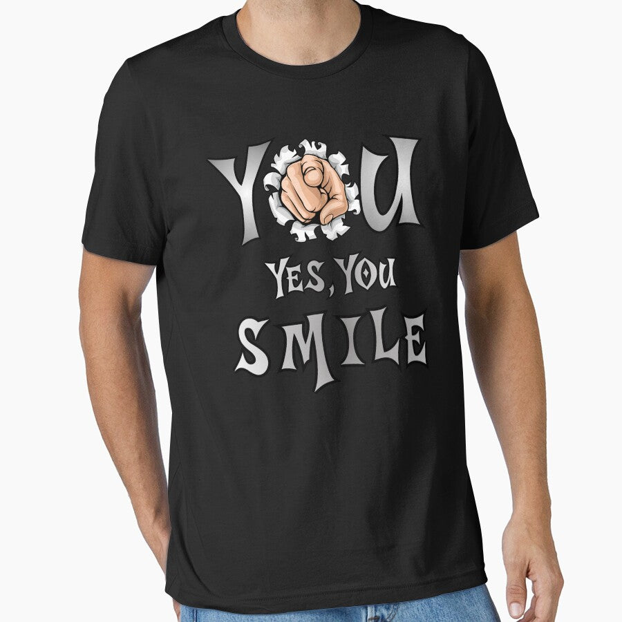 You. Yes, You. Smile. A simple message that hits instantly. This design reminds you to pause for a moment and smile. by Creative-Sanc