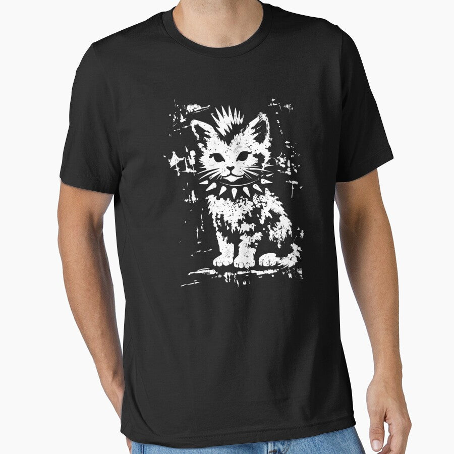 Vintage Funny Cat Punk Kitten by RustHannahOne