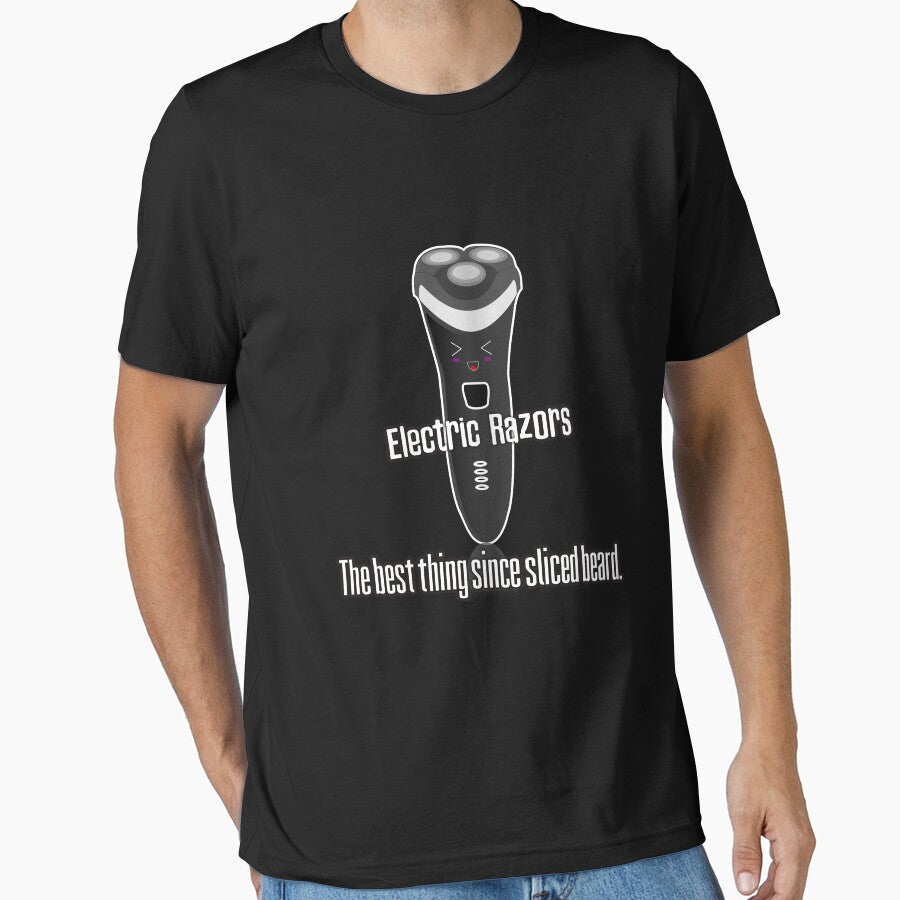 Electric razors are the best thing since sliced beard funny slogan design by Kam-designs