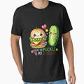 Pickle to my Burger food pun valentines day tee by BandiJacksonArt