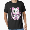 Kawaii Boba Tea Cat Bubble Retro Style Anime Strawberry by ZNOVANNA